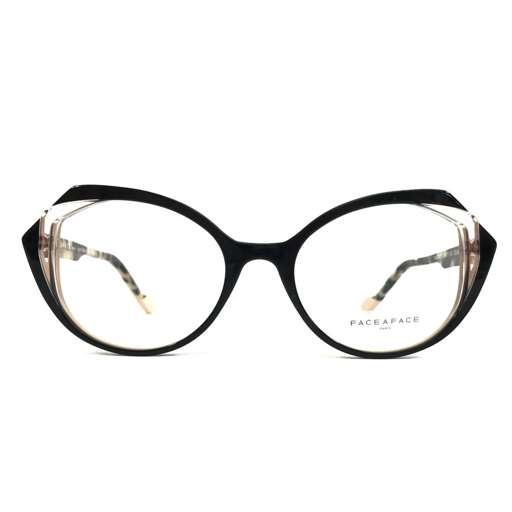 Face A Face Eyeglasses Frames KALEDO 1 COL 6091 ER Black on Soft Pink 49-17-142